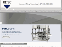 Tablet Screenshot of filtec.co.za